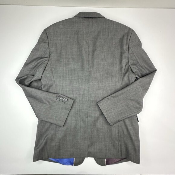 Paul Smith Men's Gray The Byard Mini Check Slim Two Button Suit‎ Coat 42R/C41.25 - Picture 6 of 13